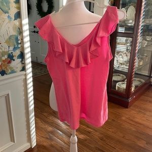 Lilly Pulitzer cotton ruffle tank